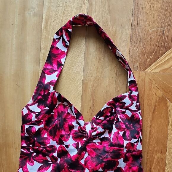 Champagne & Cupcakes Floral Halter Dress- Size Women's Small - Picture 5 of 5